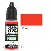 1704 Green Stuff World Флуоресцентная краска КРАСНАЯ (Fluor Paint RED) 17 мл