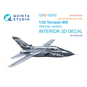 QDS+32262 Quinta Studio 1/32 3D Декаль интерьера кабины Tornado IDS (ВВС Германии) (Revell) (с 3D-печатными деталями) (малая версия)