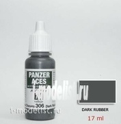 70306 Vallejo Краска акриловая `Panzer Aces` Темная резина/Dark rubber