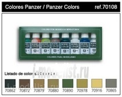 70108 Vallejo acrylic Paint `Model Color` Set №8 Panzer colors 6 colors.