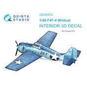 QD48403 Quinta Stuido 1/48 3D Декаль интерьера кабины F4F-4 Wildcat (Eduard)