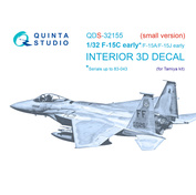 QDS-32155 Quinta Studio 1/32 3D Декаль интерьера кабины F-15C Early/F-15A/F-15J early (Tamiya) (Малая версия)