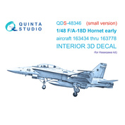 QDS-48346 Quinta Studio 1/48 3D Декаль интерьера кабины FA-18D ранний (Hasegawa) (Малая версия)