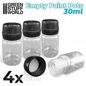 10454 Green Stuff World Пустые баночки для смеси 30 мл 4 шт / Spare 30ml Pots for Mixes