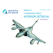 QD48114 Quinta Studio 1/48 3D Декаль интерьера кабины Mirage 2000-5 (для модели Kinetic)