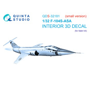 QDS-32181 Quinta Studio 1/32 3D Декаль интерьера кабины F-104S-ASA (Italeri) (Малая версия)