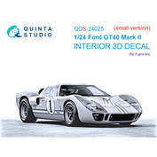 QDS-24025 Quinta Studio 1/24 3D Декаль интерьера кабины Ford GT40 Mark II (Fujimi) (Малая версия)