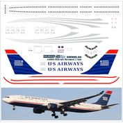 330300-04 PasDecals 1/144 Декаль на А330-300 US-airways