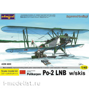 ADM4809 AZmodel 1/48 Биплан Polikarpov Po-2 LNB w/skis