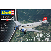 04975 Revell 1/72 Немецкий самолёт Junkers Ju-52/3m Civil