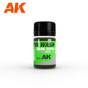 AK324 AK Interactive 1/35 Смывка тёмная сепия / Dark Sepia Pin Wash