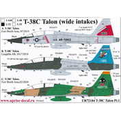 UR72184 UpRise 1/72 Декали для T-38C Talon Pt.1 (wide intakes)
