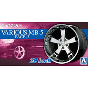 05425 Aoshima 1/24 Комплект колёс Fabulous Various MB-5 Face-3 20 дюймов
