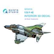 QD32039 Quinta Studio 1/32 3D Декаль интерьера кабины F-4E (Revell)