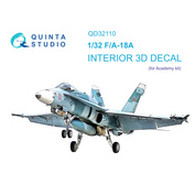 QD32110 Quinta Studio 1/32 3D Декаль интерьера кабины F/A-18A (Academy)