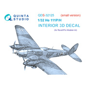 QDS-32125 Quinta Studio 1/32 3D Декаль интерьера кабины He 111 P/H (Revell/ProModeler) (малая версия)