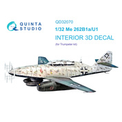 QD32070 Quinta Studio 1/32 3D Декаль интерьера кабины Me 262B1a/U-1 (Трубач)