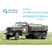 QD48053 Quinta Studio 1/48 3D Декаль интерьера GMC CCKW 353 fuel truck (Tamiya)