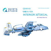 QD48143 Quinta Studio 1/48 3D Декаль интерьера кабины A-10A (для модели HobbyBoss)