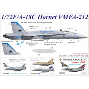 UR72100 UpRise 1/72 Декали для F/A-18C Hornet VMFA-212