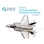 QD72051 Quinta Studio 1/72 3D Декаль интерьера кабины F-35A Lighting II (Tamiya)