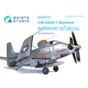QD48107 Quinta Studio 1/48 3D Cabin Interior Decal XA2D-1 (for Clear Prop model)