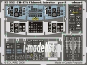32552 Eduard photo etched parts for 1/35 CH-47A interior