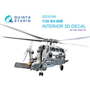 QD35168 Quinta Studio 1/35 3D Декаль интерьера кабины SН-60B Seahawk (Kitty Hawk)