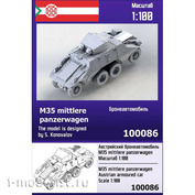100086 Zebrano 1/100 Австрийский бронеавтомобиль M35 Mittlere Panzerwagen