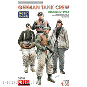 35354 MiniArt 1/35 German tank crew. Kharkiv, 1943, with additional details (4 heads of resin figures)