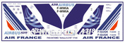 pas047 PasDecals Decals 1/144 Scales the Airbus A-318 Air France
