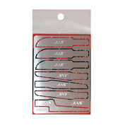 48251 Jas A set of plastic saws for a knife with a collet clip, 7 pcs/pack.