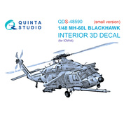 QDS-48590 Quinta Studio 1/48 3D Декаль интерьера кабины MH-60L Blackhawk (ICM) (малая версия)
