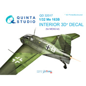 QD32017 Quinta Studio 1/32 3D Декаль интерьера кабины Me 163B (для модели Meng)