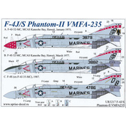 UR3217 UpRise 1/32 Декали для F-4J/S Phantom-II VMFA-235, без тех. надписей