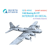 QDS-48542 Quinta Studio 1/48 3D Декаль интерьера кабины Boeing B-17F (HK models, Eduard) (малая версия)