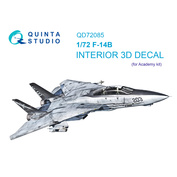 QD72085 Quinta Studio 1/72 3D Декаль интерьера кабины F-14B (Academy)