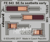 FE843 Eduard 1/48 Фототравление SE.5a стальные ремни, ранний вариант