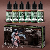 10117 Green Stuff World Body Color Paint Set / Paint Set-Flesh