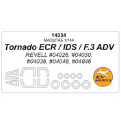 14334 KV Models 1/144 Tornado ECR / IDS / F. 3 ADV (REVELL #04026, #04030, #04036, #04048, #04846) + masks for wheels and wheels