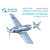 QDS-48389 Quinta Studio 1/48 3D Декаль интерьера кабины Macchi C.202 Folgore ранний (Hasegawa/Eduard) (Малая версия)