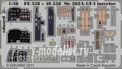 FE558 Edward 1/48 Color photo etching for Me 262A-1/ U4 interior S. A.