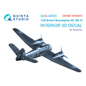 QDS-48555 Quinta Studio 1/48 3D Декаль интерьера кабины Bristol Beaufighter NF.Mk.VI (Tamiya) (малая версия)
