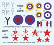 AMLC 9 004 AML 1/72 Decal for Curtiss P-40B 2 decal versions : P-40 Tomahawk Mk.IIA over Europe