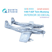 QDS-48363 Quinta Studio 1/48 3D Декаль интерьера кабины F-82F Twin Mustang (Modelsvit) (Малая версия)