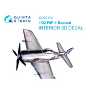 QD32172 Quinta Studio 1/32 3D Декаль интерьера F8F-1 Bearcat (Трубач)