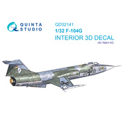 QD32141 Quinta Studio 1/32 3D Декаль интерьера кабины F-104G (Italeri)