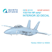 QDS-32123 Quinta Studio 1/32 3D Декаль интерьера кабины F/A-18F early (Трубач) (малая версия)