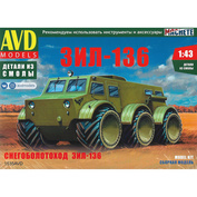 AVD 1408AVD 1:43 MODEL KIT AUTOMOTIVE EXCAVATOR-CRANE DKA-0.25 5 ON ZIS-151 CH
