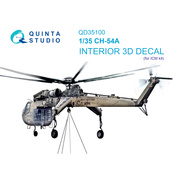 QD35100 Quinta Studio 1/35 3D Cabin Interior Decal CH-54A (ICM)